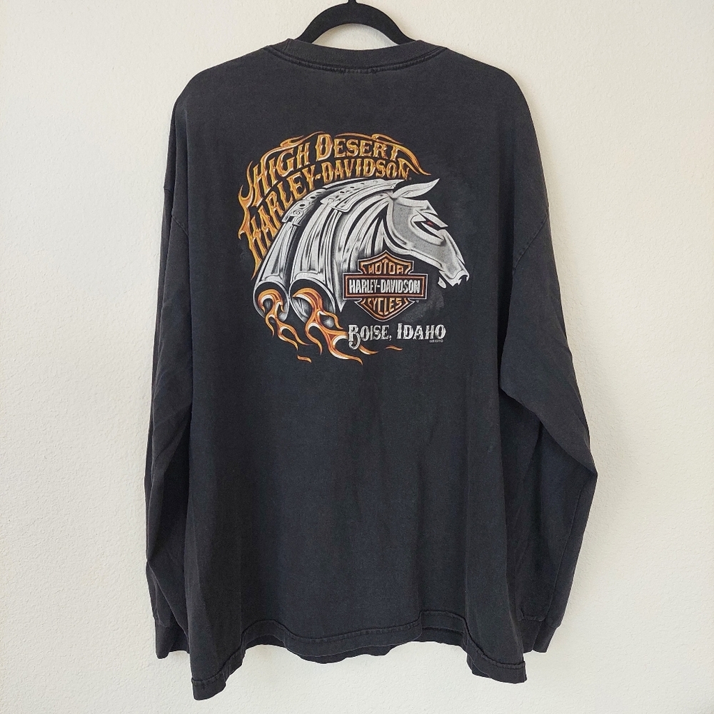 Vintage Harley‎ Davidson Boise Idaho Logo Longsleeve Tee Size 2XL